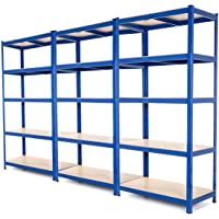 Estantería de acero muy resistente- estantería de garaje para organizar herramientas- con capacidad de 275 kg por…